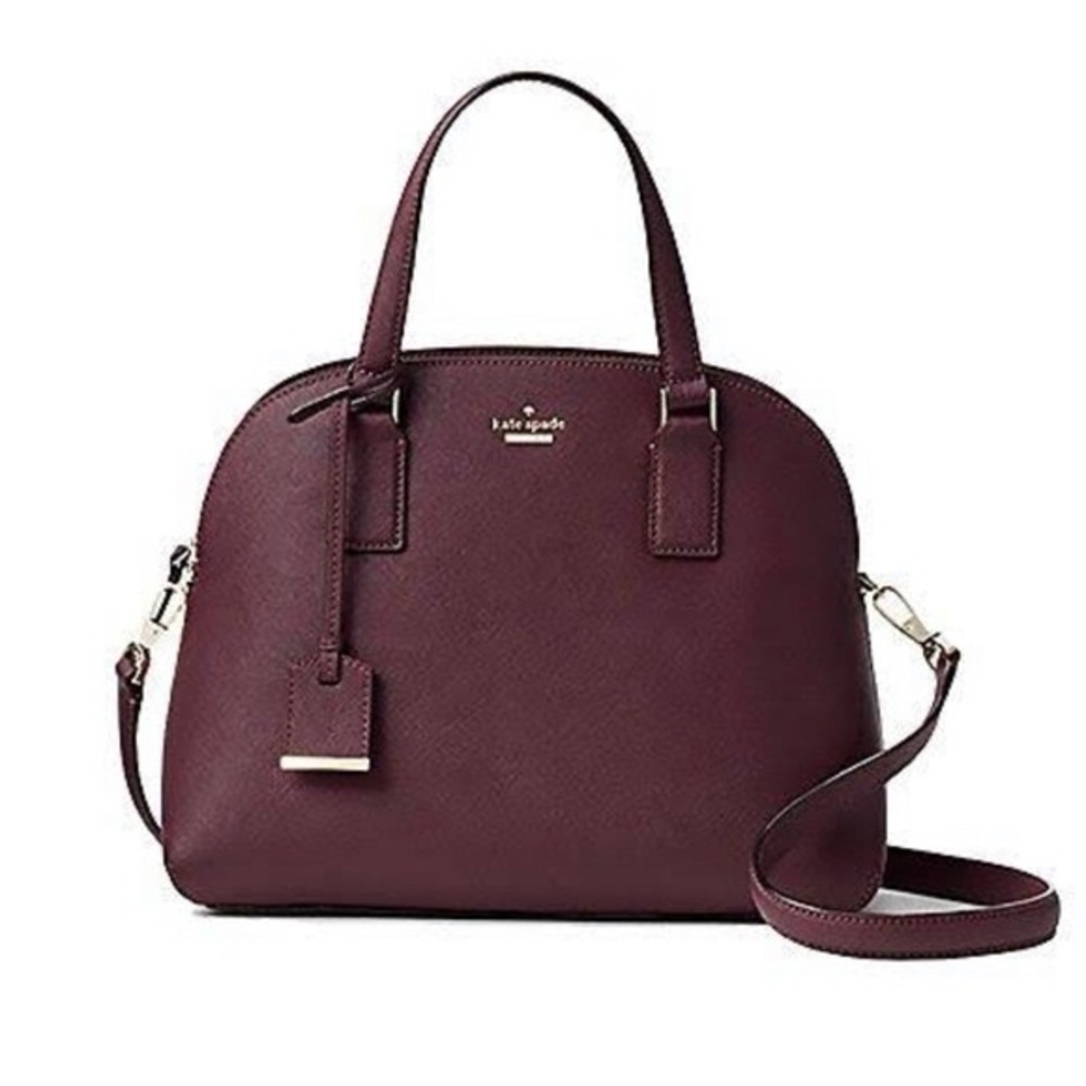 Kate Spade Maroon Patterson Drive Small Dome Satchel